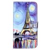 Samsung Galaxy J3 2016 Plånboksfodral PU-läder Målning Eiffeltornet