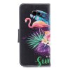 Samsung Galaxy J4 Plus Plånboksfodral Motiv Flamingo och Blommor