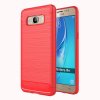Samsung Galaxy J5 2016 Mobilskal TPU Kolfibertextur Röd