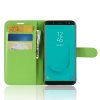 Samsung Galaxy J6 2018 Plånboksfodral PU-läder Litchi Grön