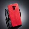 Samsung Galaxy J6 2018 Plånboksfodral Retro PU-läder Röd