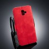 Samsung Galaxy J6 Plus Plånboksfodral Retro PU-läder Röd