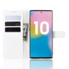Samsung Galaxy Note 10 Plus Plånboksfodral Litchi Kortfack Vit