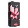 Samsung Galaxy S10 Fodral Dragkedja Motiv Rosa Blomma