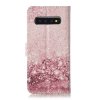 Samsung Galaxy S10 Plånboksfodral Kortfack Motiv Rosa Glitter