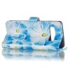 Samsung Galaxy S10 Plus Plånboksfodral Kortfack Motiv Blåa Blommor