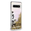 Samsung Galaxy S10 Plus Skal Hårdplast Guld Glitter Transparent
