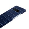Samsung Galaxy S10 Skal Äkta Läder Krokodilmönster Mörkblå