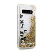 Samsung Galaxy S10 Skal Hårdplast Guld Glitter Transparent