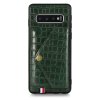 Samsung Galaxy S10 Skal Krokodilmönster Korthållare Grön