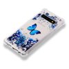 Samsung Galaxy S10 Skal Motiv Blå Fjäril och Vita Blommor
