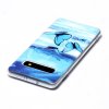 Samsung Galaxy S10 Skal Självlysande Motiv Blåa Fjärilar
