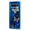Samsung Galaxy S10 Skal TPU Gulddetaljer Motiv Fjärilar Blått