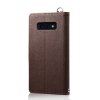 Samsung Galaxy S10E Fodral med Strap Prickmönster Mörkbrun