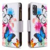Samsung Galaxy S20 Fodral Dragkedja Motiv Fjärilar och Färgglada Blommor
