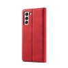 Samsung Galaxy S21 FE Fodral med Kortfack Flip Röd