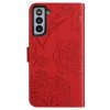 Samsung Galaxy S21 Fodral Blommönster Röd