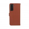 Samsung Galaxy S21 Fodral Book Case Leather Brun