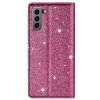 Samsung Galaxy S21 Fodral Glitter Magenta