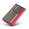 Samsung Galaxy S21 Fodral Kortfack Utsida Röd