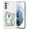 Samsung Galaxy S21 Plus Skal Självlysande Motiv Glad Katt