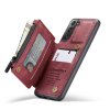 Samsung Galaxy S21 Skal C20 Kortfack Dragkedja Röd