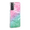 Samsung Galaxy S21 Plus Skal Marmor Rosa Grön