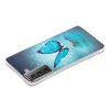 Samsung Galaxy S21 Skal Självlysande Motiv Blå Fjäril