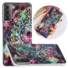 Samsung Galaxy S21 Skal Självlysande Motiv Blommönster