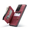 Samsung Galaxy S21 Ultra Skal C20 Kortfack Dragkedja Röd