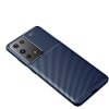 Samsung Galaxy S21 Ultra Skal Kolfibertextur Blå