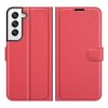 Samsung Galaxy S22 Fodral Litchi Röd
