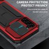 Samsung Galaxy S22 Skal Metall Stöttåligt Kameraskydd Röd