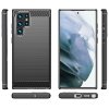 Samsung Galaxy S22 Ultra Skal Borstad Kolfibertextur Svart