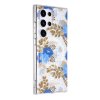 Samsung Galaxy S23 Ultra Skal Blommönster MagSafe Blå Guld