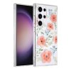 Samsung Galaxy S23 Ultra Skal Blommönster MagSafe Rosa