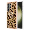 Samsung Galaxy S23 Ultra Skal med Finger Ring Motiv Leopardmönster