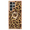 Samsung Galaxy S23 Ultra Skal med Finger Ring Motiv Leopardmönster