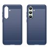 Samsung Galaxy S24 FE Skal Borstad Kolfibertextur Blå