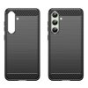 Samsung Galaxy S24 FE Skal Borstad Kolfibertextur Svart