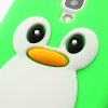 Skal Till Samsung Galaxy S4 / Silikon /3D Penguin Style / Grön