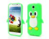 Skal Till Samsung Galaxy S4 / Silikon /3D Penguin Style / Grön