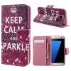 Samsung Galaxy S7 Edge Plånboksfodral Motiv Keep Calm And Sparkle