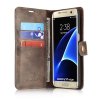 Samsung Galaxy S7 Edge Plånboksfodral Löstagbart Skal Mörkbrun