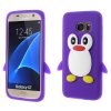 Samsung Galaxy S7 Mobilskal Silikon 3D Pingvin Lila
