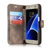 Samsung Galaxy S7 Plånboksfodral Löstagbart Skal Mörkbrun