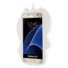 Samsung Galaxy S7 Skal Silikon 3D Enhörning Vit