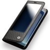 Samsung Galaxy S8 Fodral Äkta Läder Caller-ID Grid Texture Svart
