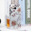 Samsung Galaxy S8 Mobilskal TPU Glitter Transparent Blommor Fjäriar