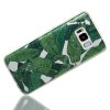 Samsung Galaxy S8 Mobilskal TPU Glitter Transparent Gröna Löv